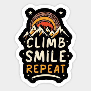 Free Climbing Boulderer Mountain Rock Bouldering Climber Gym Retro Sticker